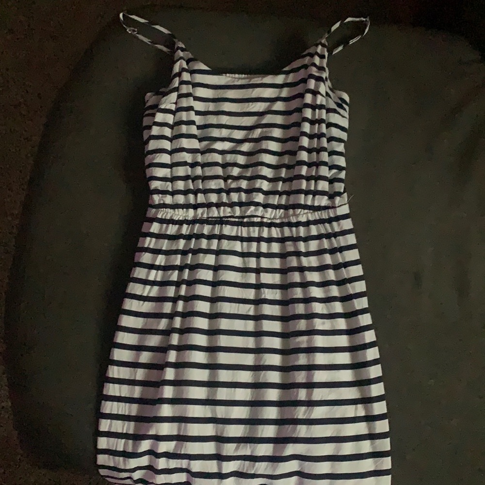 Stripped spaghettini strapped dress